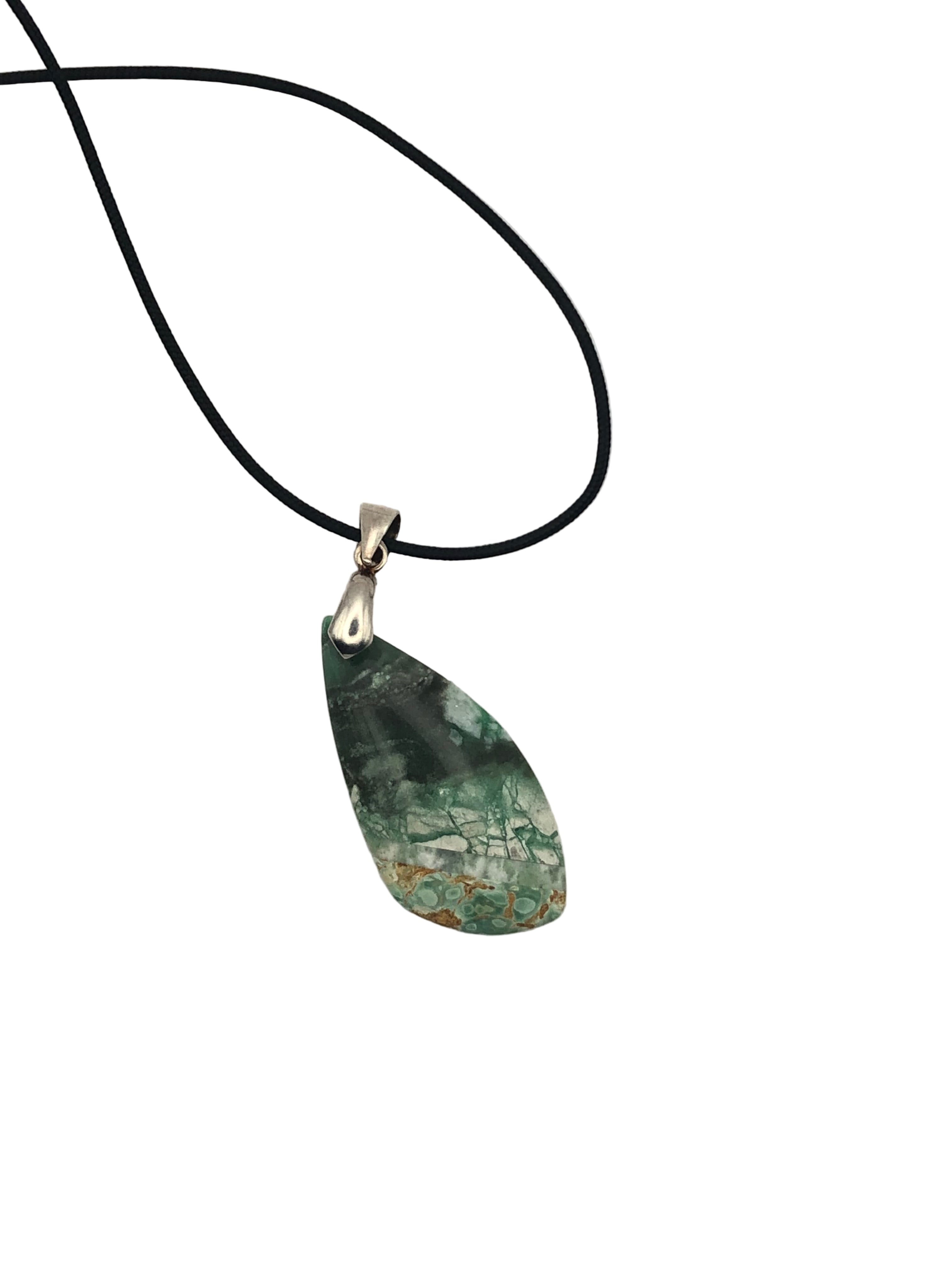 Multi-Stone Variscite Intarsia Pendant