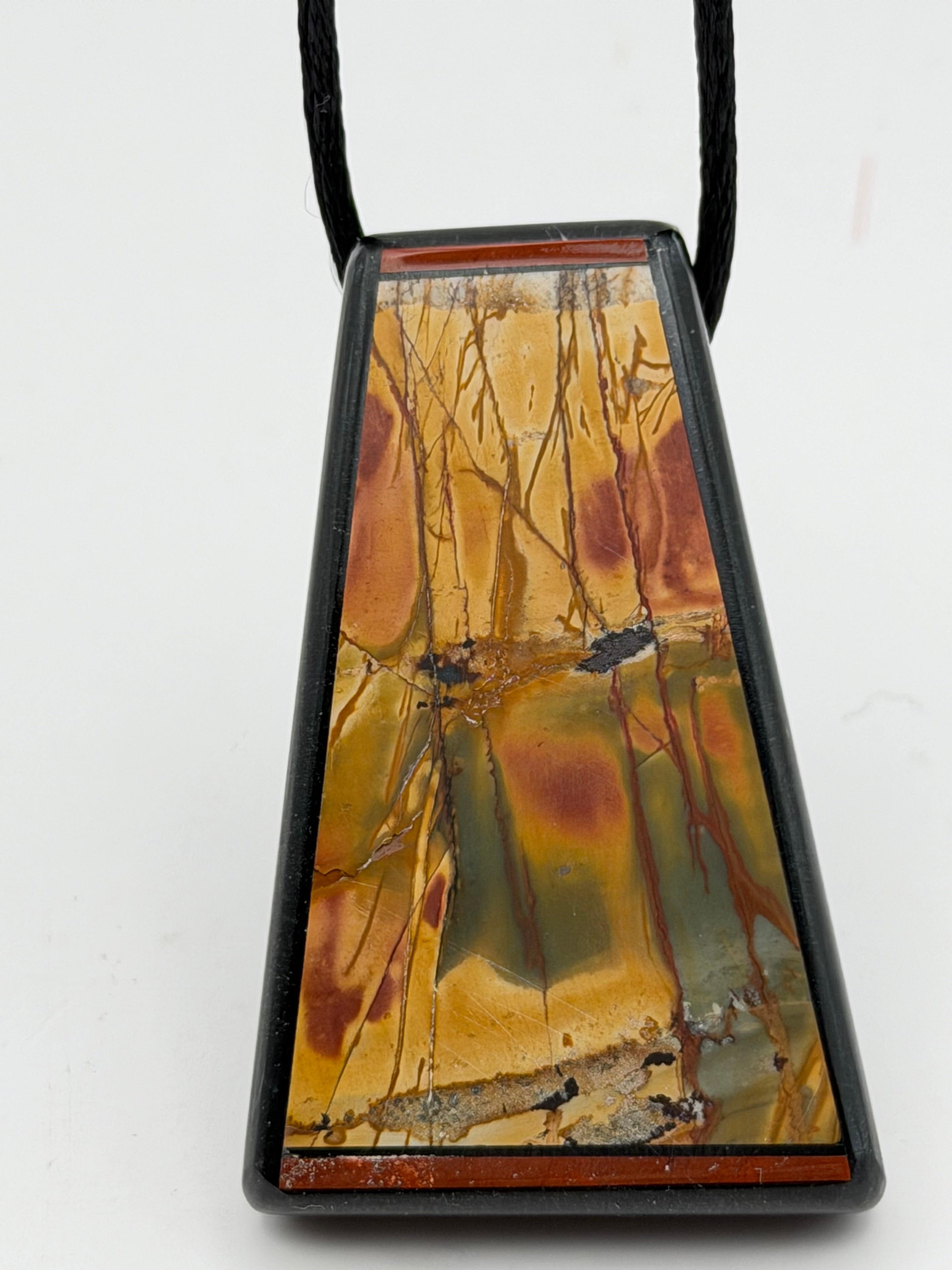 Cherry Creek Jasper intarsia Pendant