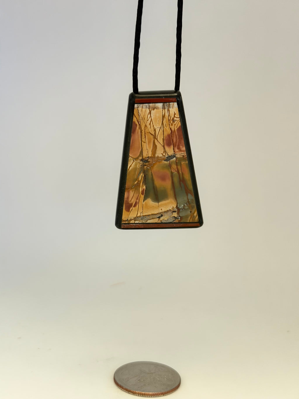 Cherry Creek Jasper intarsia Pendant