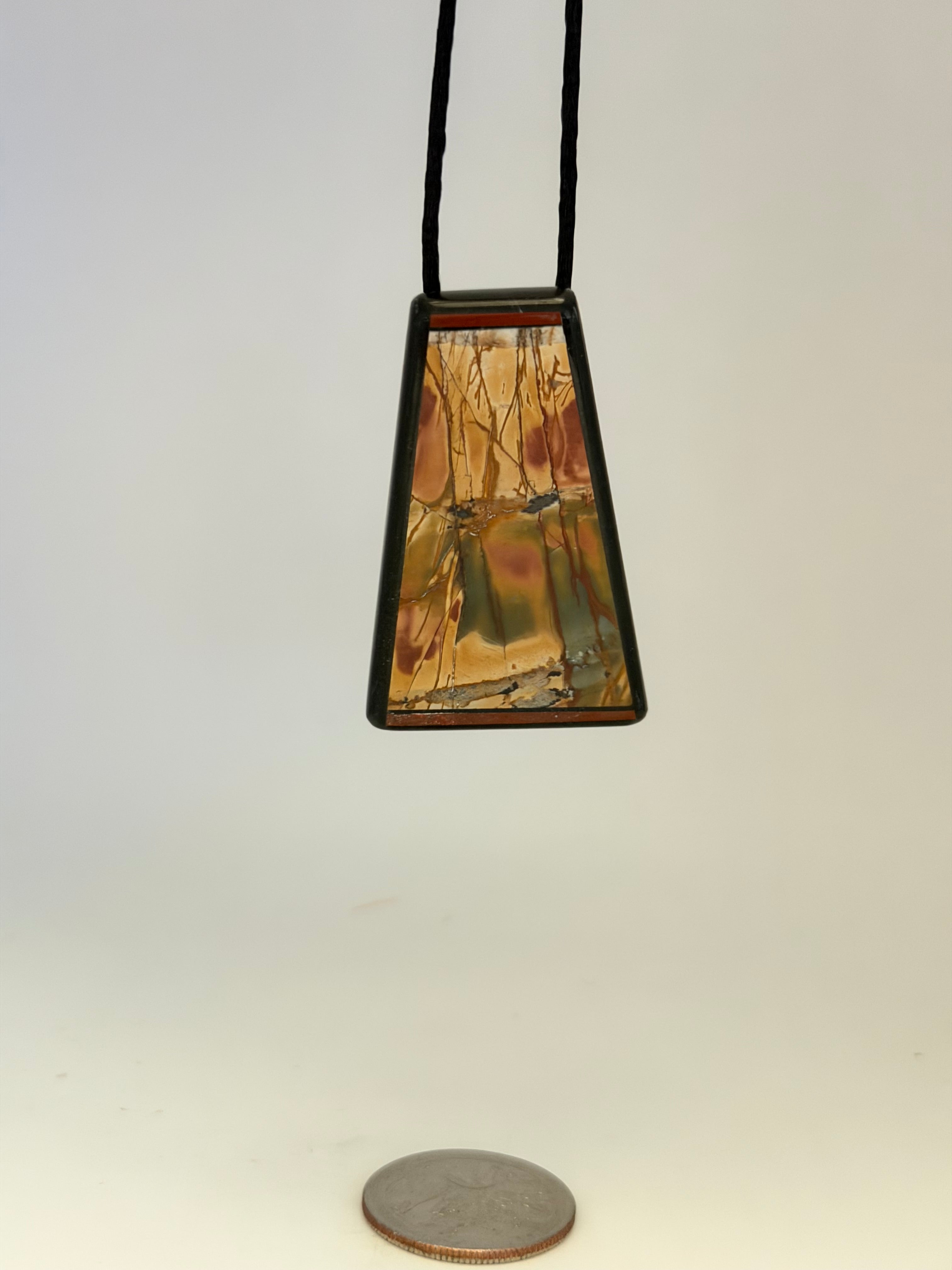 Cherry Creek Jasper intarsia Pendant
